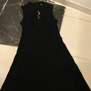 Black Sleeveless A Line Dress