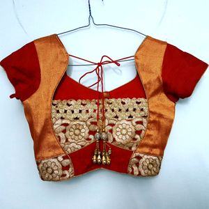 Red Embroidery Blouse