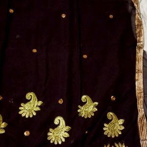 Brown Festive Saree