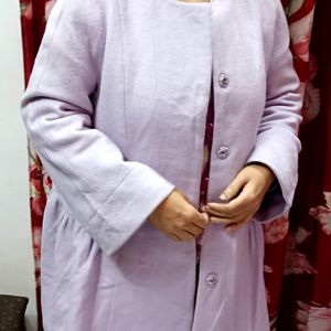 New Lavender Overcoat Frock Type Coat For Women