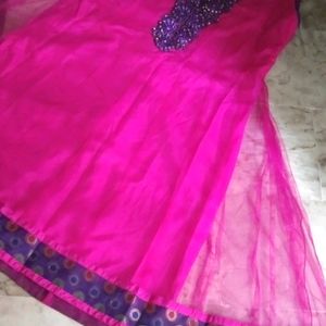 New Fancy Net Anarkali  Long Kurti Dress