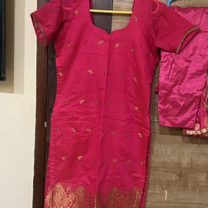 Gajri Pink Tailor Maid Salwar Suit