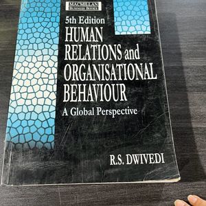 Human Relations And Organizational Behaviour Books