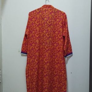 Shree Pink Orange  Kurta And Multicolor Kurt