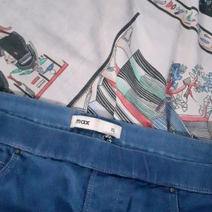 Good Quality Max MOM FIT Jeans XL Size;Blue Colour