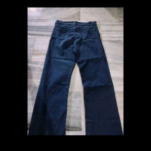 Dark Blue Straight Jeans For Women Girls