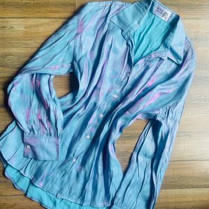 Metallic Shimmer Oversized Shirt