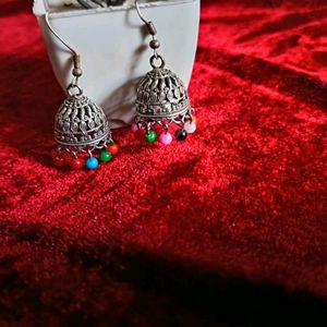 Oxidised Multicolored Jhumka