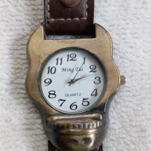 RED INDIAN ANTIQ WATCH RUNNING CONDITION