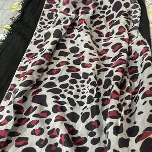 Black Multi Printed Stole