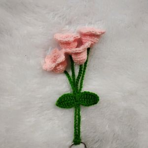 Crochet Lily Of Valley Keychain