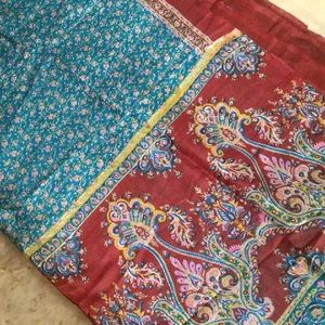 very light weight floral printed silk saree