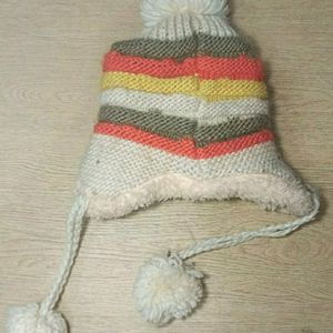 Kids Cap For Winter Warm Hat Flap Knit