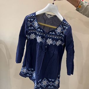 Navy Blue Tunic For Women