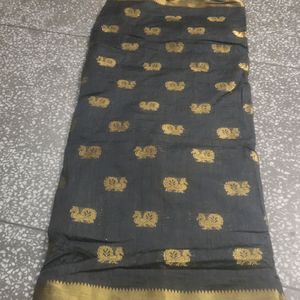 Cotten Black Saree