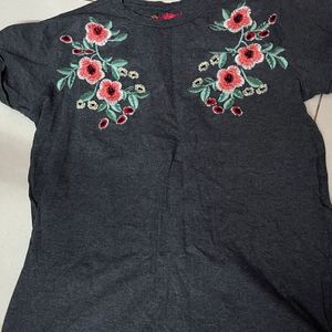 Tee With Embroidery