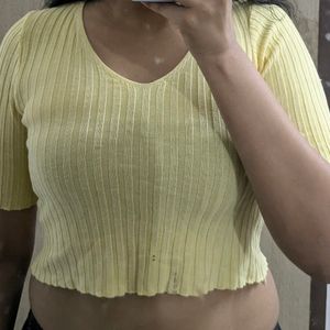 Yellow Crop Top