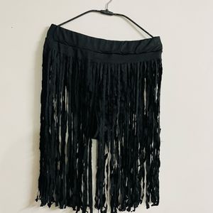 Black Fringe Skirt