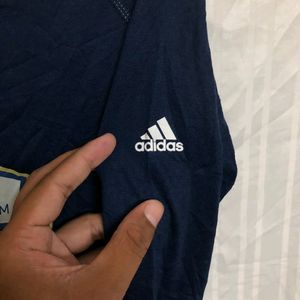 Adidas Blue Long Sleeve T Shirt