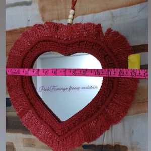 13 Inches Heart Macrame Mirror ❤️