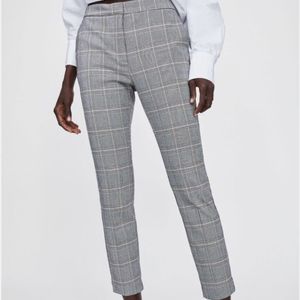 Zara Checkered Tailored Trousers