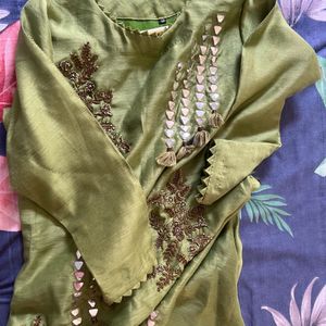 Green Part Wear Kurta