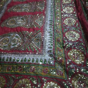 Old Vintage Silk Full Hand Work Saree