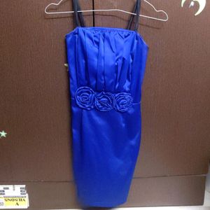 Royal Blue Satin Dress