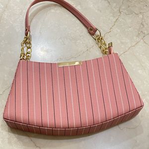 Baby Pink Purse With Sling Strap