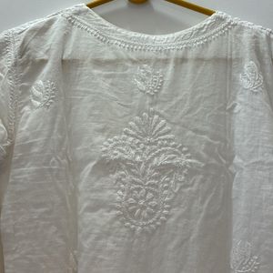 White Chikan Kurti