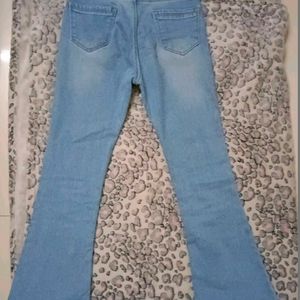 Light Blue Bell Bottom Jeans