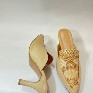 Beige Pointed Heels