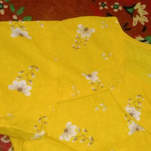 Womens Yellow Floral Shirt