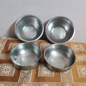 Set Of 4 Steel Bowls