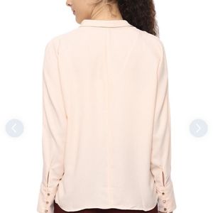 Allen Solly Women Solid Regular Peach Top