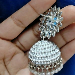 Silver Jhumka(Earrings)