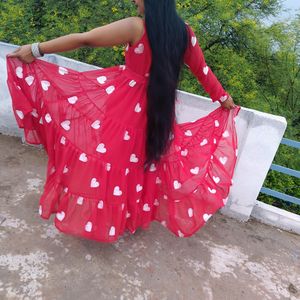 Red One Sholder Dress