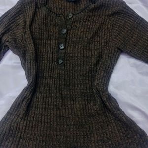 Brown Wool Top