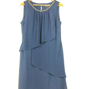 Georgette blue Dress(Women)