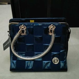 LADY QUEEN Women's Handbag, Square Design, Blue