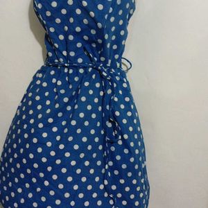 BLUE DOTTED FROCK