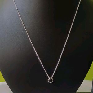 Pure Silver With Black Onyx Pendant