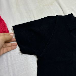 Black Top Cum Blouse With Unused Condition