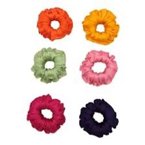 Hair Satin Scrunchies Pack of 12 Multicolor