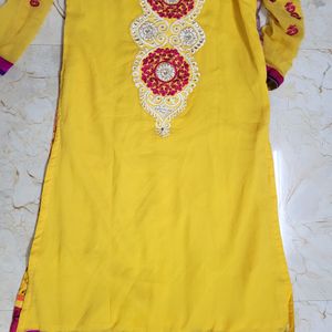 Yellow Embroidery  Beauiful Suit