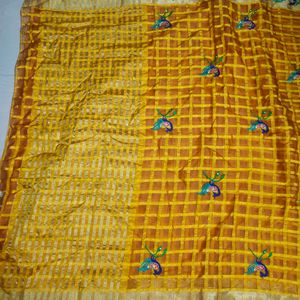 Mustard Yellow Formal Classic Saree