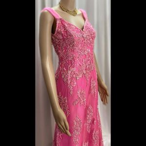 Pink embellished gown