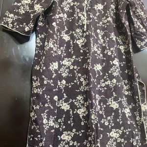 Brown Printed Suit Salwar With Dupatta, Bust 44