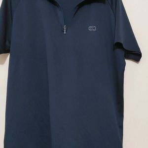 Men's Navy Blue Collar Tshirt