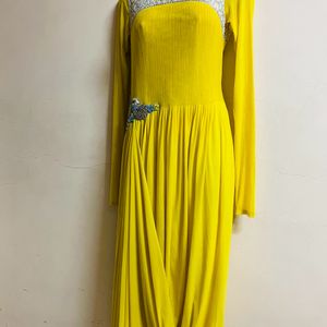 Vintage Long Designer Yellow Gown💛